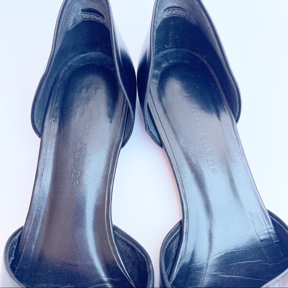 Jenni Kayne D'orsay Black Leather Pointed Flats - Picture 6 of 8